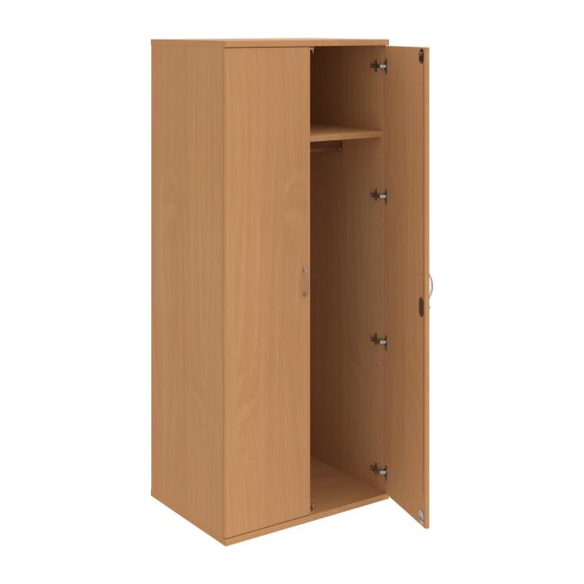 Strong wardrobe, lock, 80x192x60 cm, beech/beech