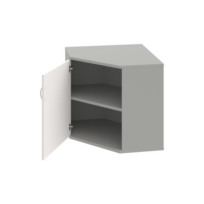 Shelving cabinet Strong L, 80x76.8x40 cm, white/grey