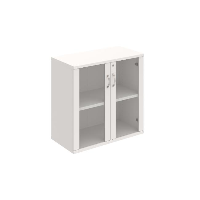 Strong shelf cabinet, lock, 80x76.8x40 cm, white/white