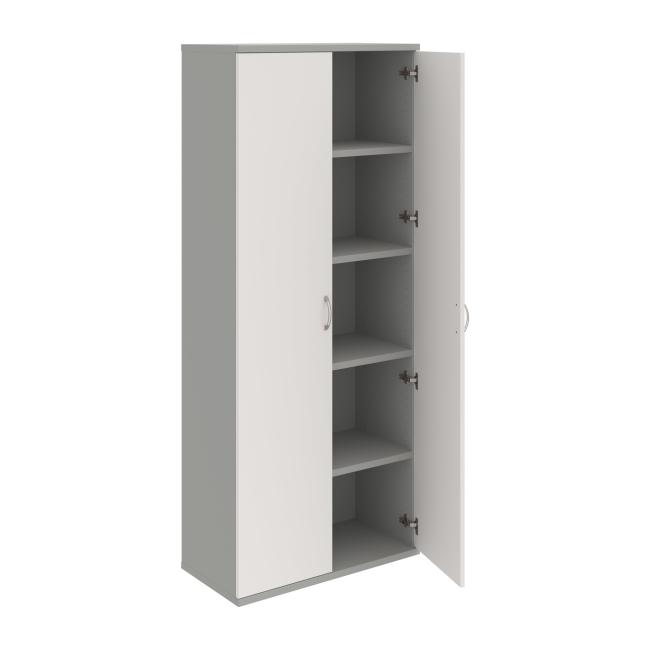 Strong shelf cabinet, 80x192x40 cm, white/grey