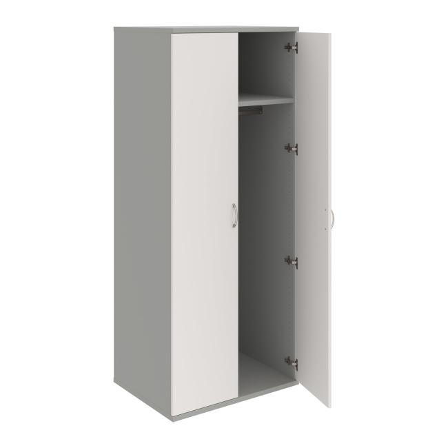 Wardrobe shelf cabinet Strong, 80x192x60 cm, white/grey