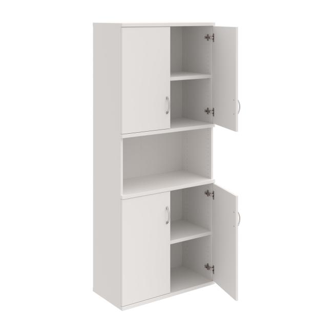 Strong shelf cabinet, 80x192x40 cm, white/white