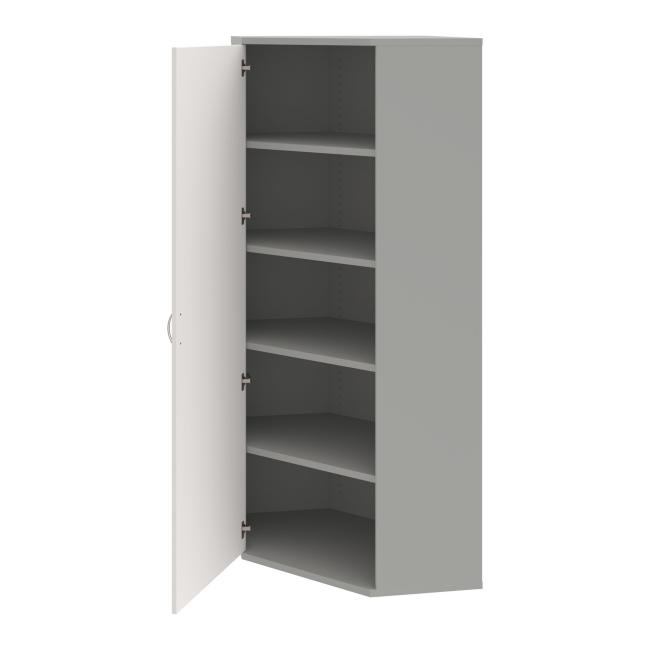 Shelf cabinet L Strong, 80x192x40 cm, white/grey