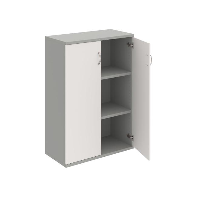Strong shelf cabinet, 80x115.2x40 cm, white/grey