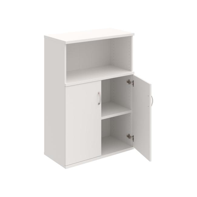 Strong shelf cabinet, 80x115.2x40 cm, white/white