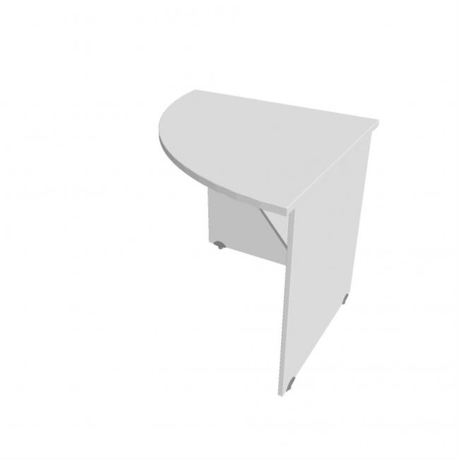 [ON827399] Prídavný stolík Brána ľavá, 80x75,5x80 cm, bielo/biela