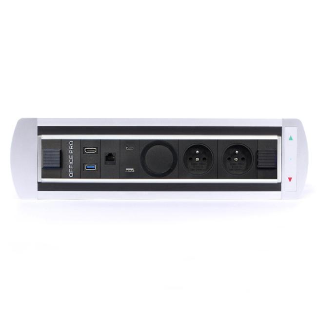 Plug-in electric rotating panel Vault 015, silver