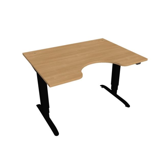 Motion Ergo desk, ZO, 3S, 120x61-128x90 cm, oak/black