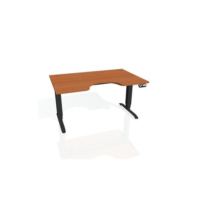 Motion Ergo desk, PO, 3S, 120x61-128x90 cm, cherry/black