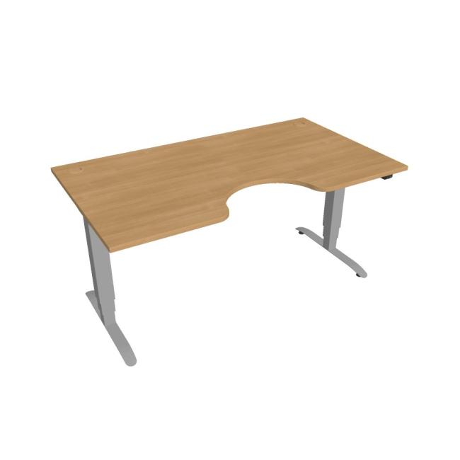Motion Ergo desk, ZO, 3S, 160x61-128x90 cm, oak/grey