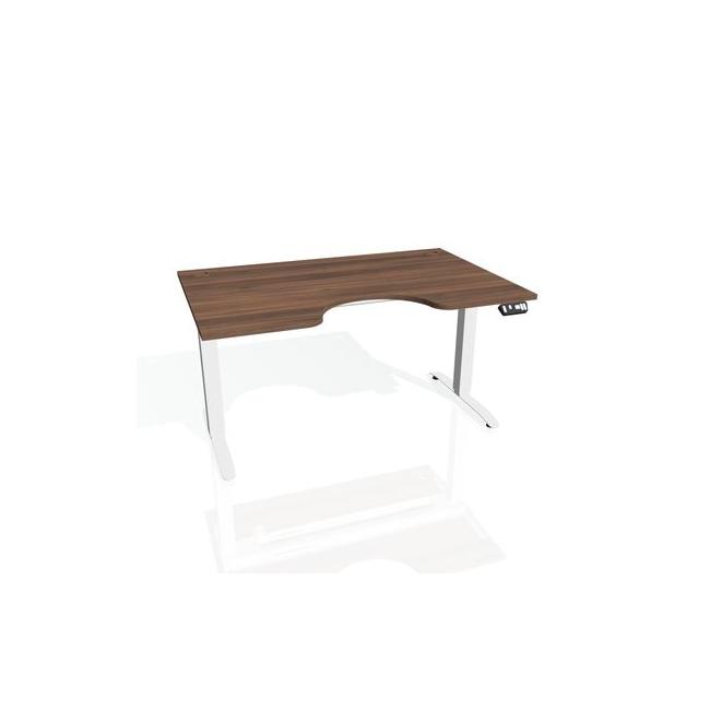 Motion Ergo desk, PO, 2S, 180x70.5-120.5x90 cm, walnut/white