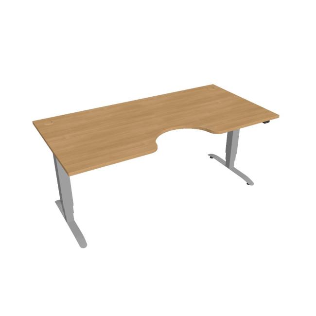 Motion Ergo desk, ZO, 3S, 180x61-128x90 cm, oak/grey