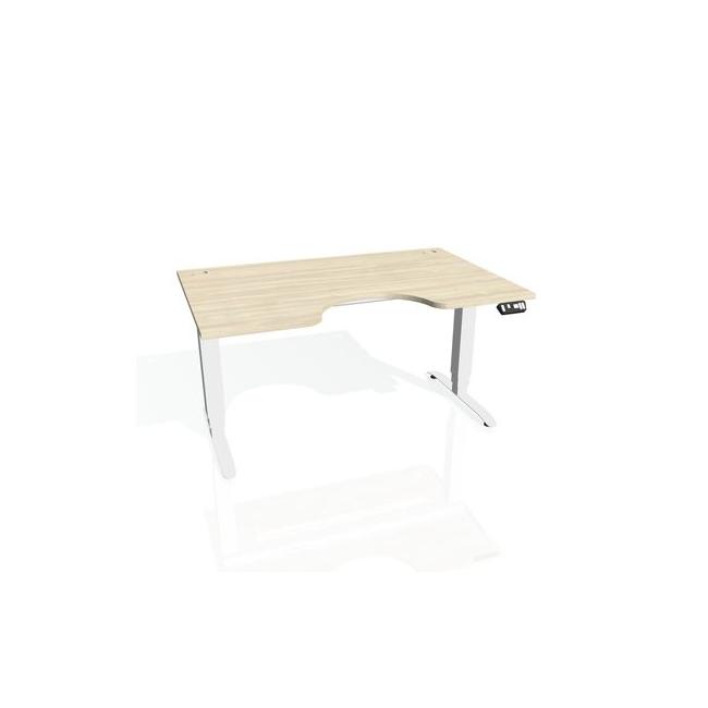 Motion Ergo desk, PO, 3S, 180x61-128x90 cm, agate/white