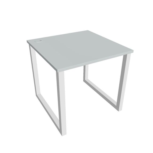 UNI O desk, 80x75.5x80 cm, grey/white