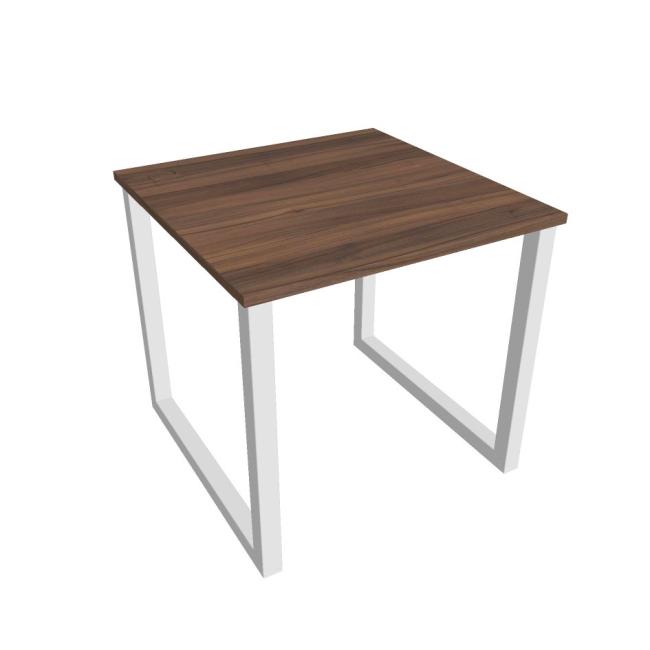 UNI O desk, 80x75.5x80 cm, walnut/white