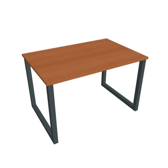 Work table UNI O, 120x75.5x80 cm, cherry/black