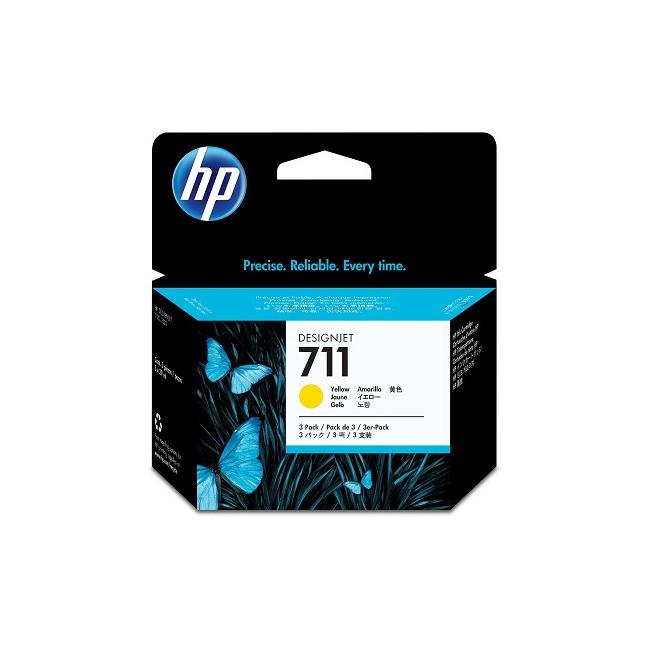 Atramentová náplň HP CZ136A HP 711 yellow (3x29 ml) pre DesignJet T120/T520/T130/T530