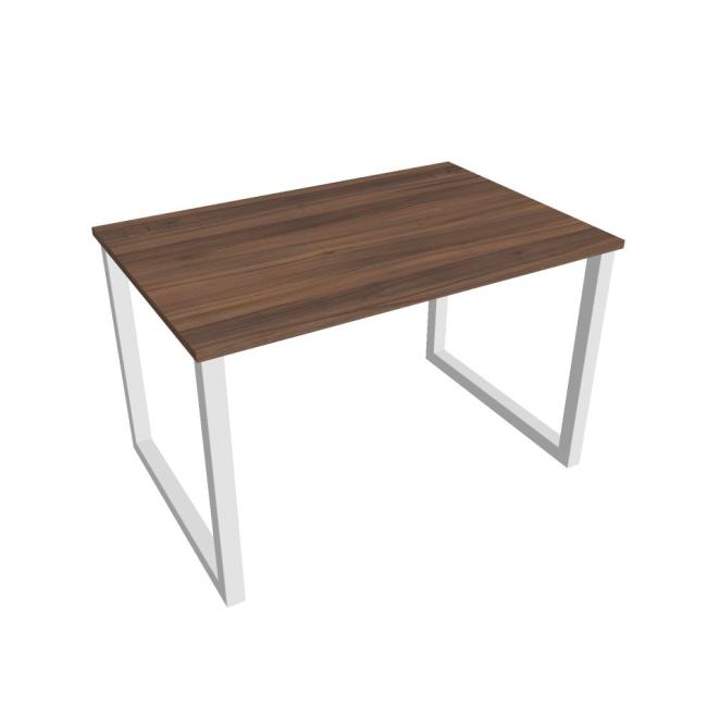 Work table UNI O, 120x75.5x80 cm, walnut/white
