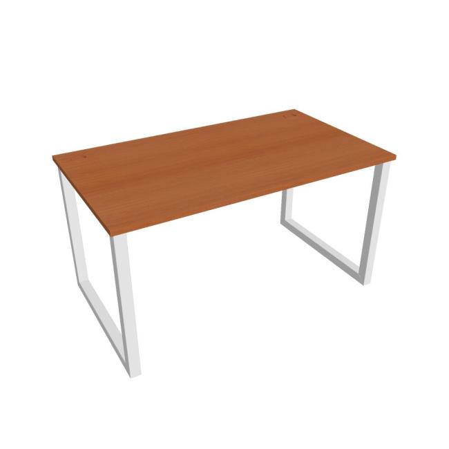 Work table UNI O, 140x75.5x80 cm, cherry/white