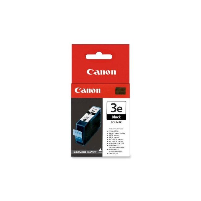 Ink cartridge Canon BCI-3eBk for BJC 3000/6000/S400/600/Pixma iP 3000/4000 black (500 pages)