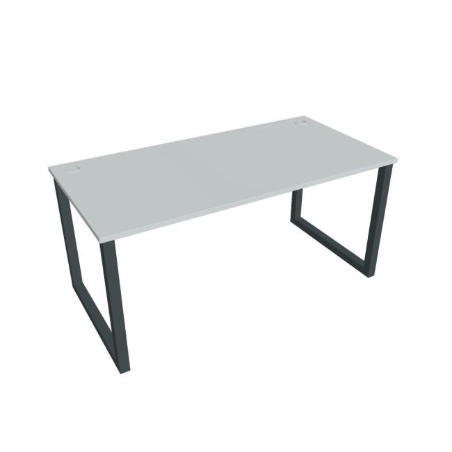 UNI O desk, 160x75.5x80 cm, grey/black