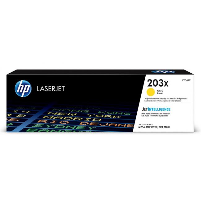 Toner HP CF542X HP 203X yellow (2.500 str.) pre LaserJet Pro M254dw/M280nw/M281fdn