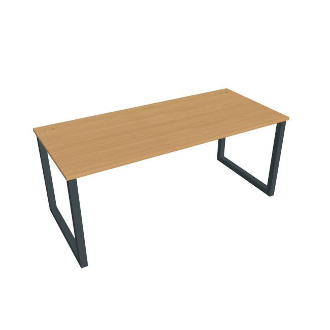 UNI O desk, 180x75.5x80 cm, beech/black
