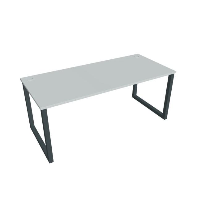 UNI O desk, 180x75.5x80 cm, grey/black
