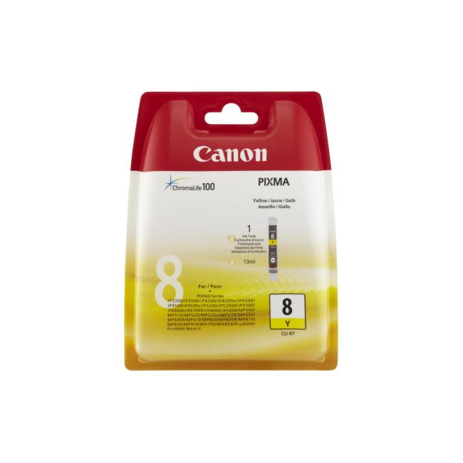 Ink cartridge Canon CLI-8Y for Pixma iP4200/5300/MP500/530/600/610/800 yellow (400 pages)