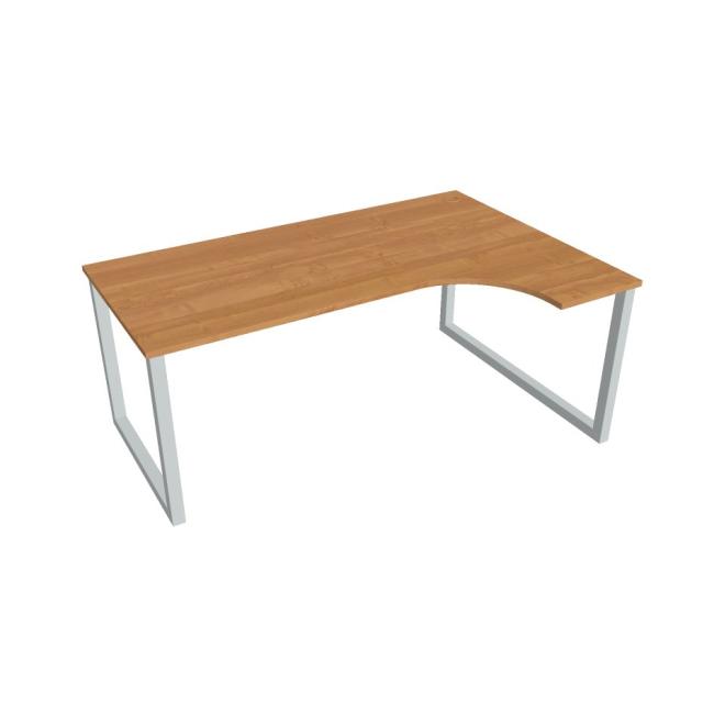 Work desk UNI O, ergo, left, 180x75.5x120 cm, alder/grey