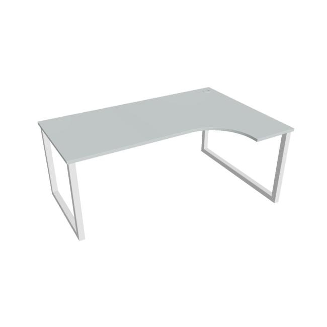 [ON918564] UNI O desk, ergo, left, 180x75.5x120 cm, grey/white