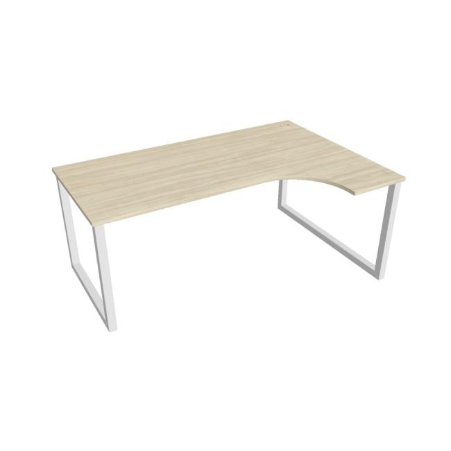 [ON918567] Work desk UNI O, ergo, left, 180x75.5x120 cm, agate/white