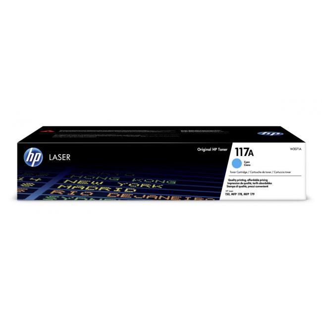 Toner HP W2071A HP 117A azúrová (700 str.) predfarebná laserová 150a/ MFP 178nw/179fnw