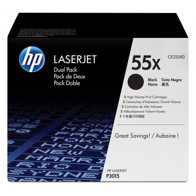 Toner HP CE255XD HP 55X dual pack black (2x13 000 str.) pre Enterprise P3015/LJ Pro M521/Enterprise M525