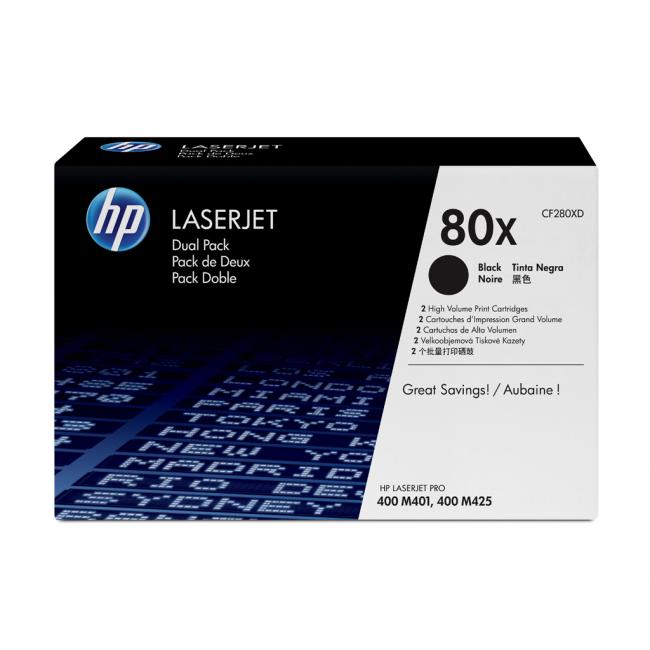 [HP002280] Toner HP CF280XD HP 80X dual pack black (2x6.900 str.) pre LaserJet Pro M401/M425