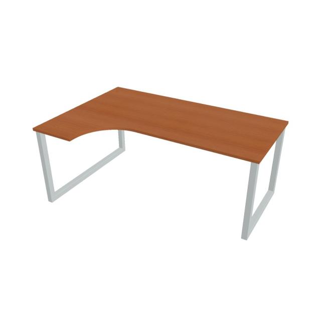 UNI O desk, ergo, right, 180x75.5x120 cm, cherry/grey