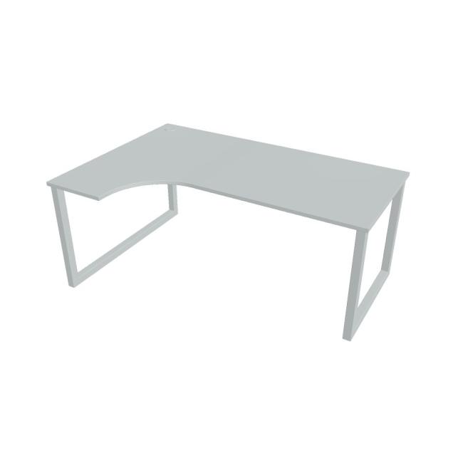 UNI O desk, ergo, right, 180x75.5x120 cm, gray/grey