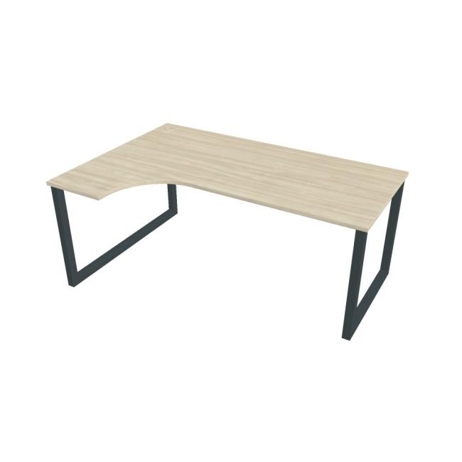 UNI O desk, ergo, right, 180x75.5x120 cm, agate/black