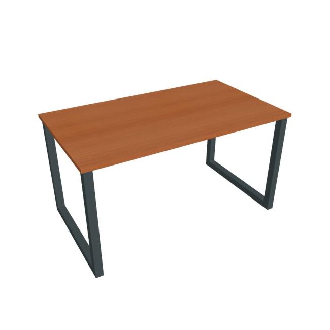 Conference table UNI O, 140x75.5x80 cm, cherry/black
