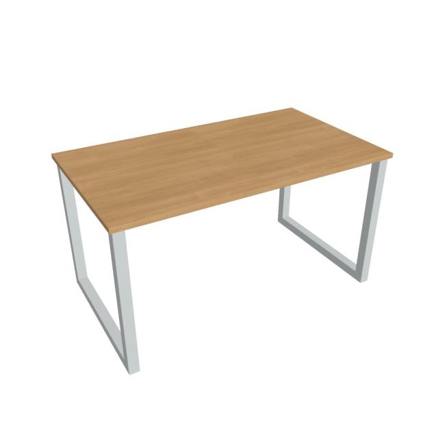 Meeting table UNI O, 140x75.5x80 cm, oak/grey