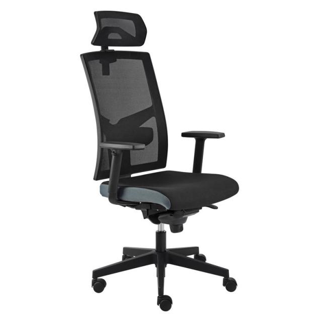 [AB201763] Office chair GAME VIP SYN black/grey (B8033) + PDH 3D + armrests P44