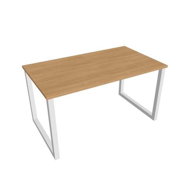 Conference table UNI O, 140x75.5x80 cm, oak/white