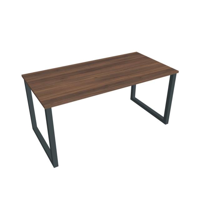 Conference table UNI O, 160x75.5x80 cm, walnut/black