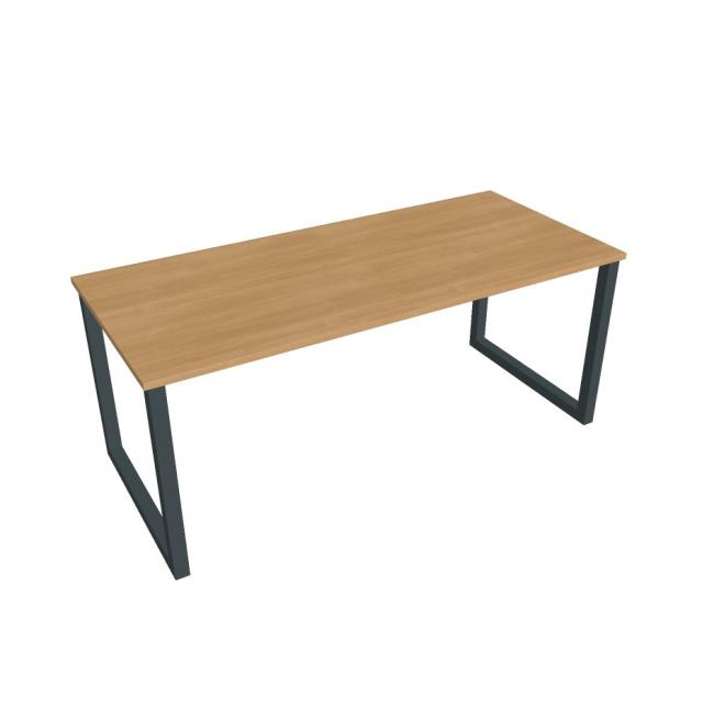 Conference table UNI O, 180x75.5x80 cm, oak/black