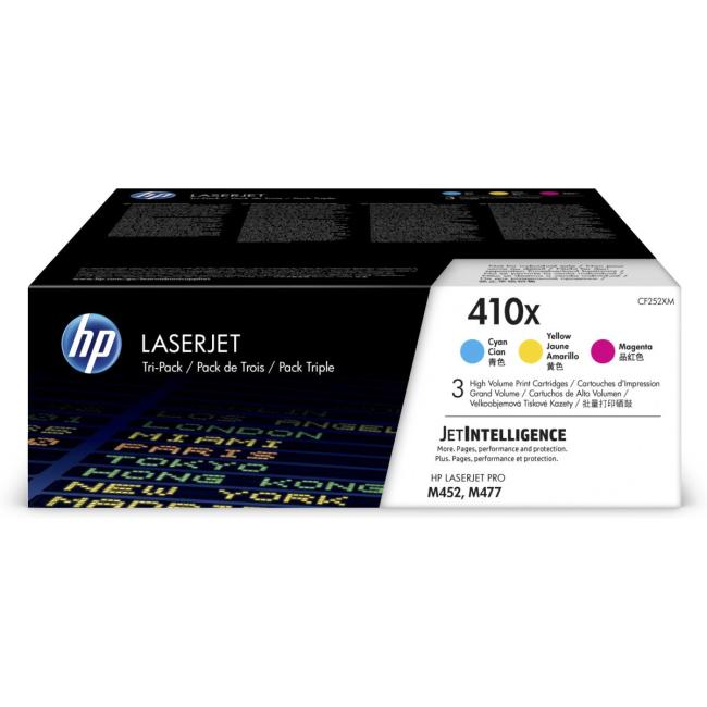[HP410000] Toner HP 410X 3-pack High Yield Cyan/Magenta/Yellow Original LaserJet Toner Cartridges (CF252XM)