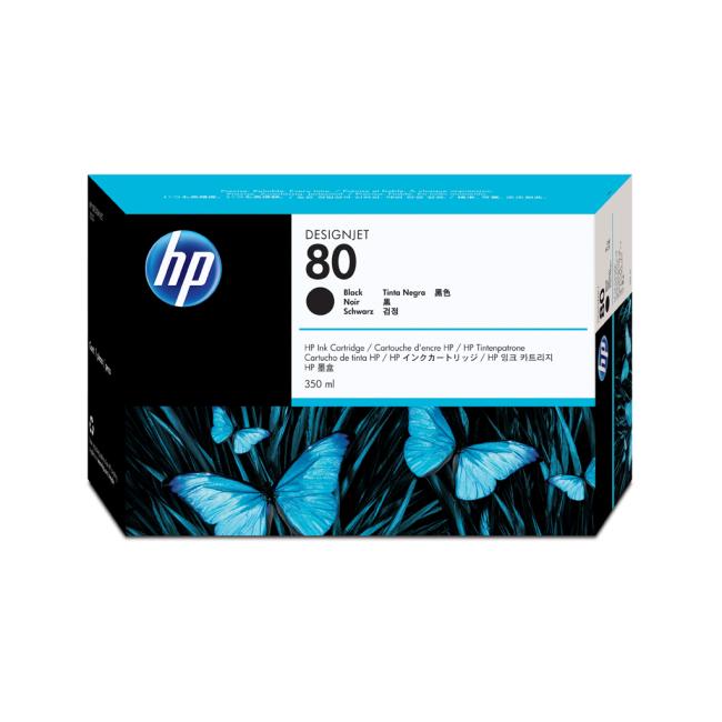 Atramentová náplň HP C4871A HP 80 black (350 ml) pre Designjet 1000