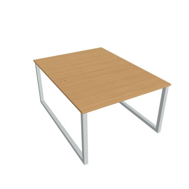 Work table UNI O, 120x75.5x160 cm, beech/grey