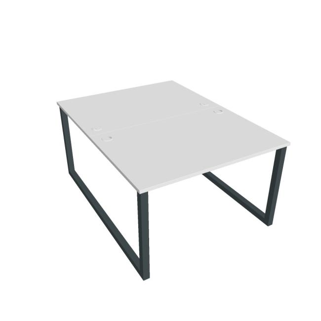 UNI O desk, 120x75.5x160 cm, white/black