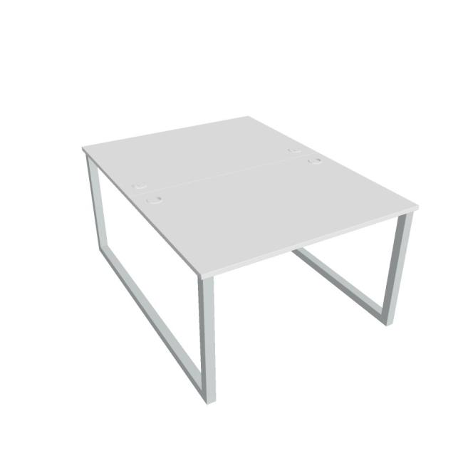 Work table UNI O, 120x75.5x160 cm, white/grey