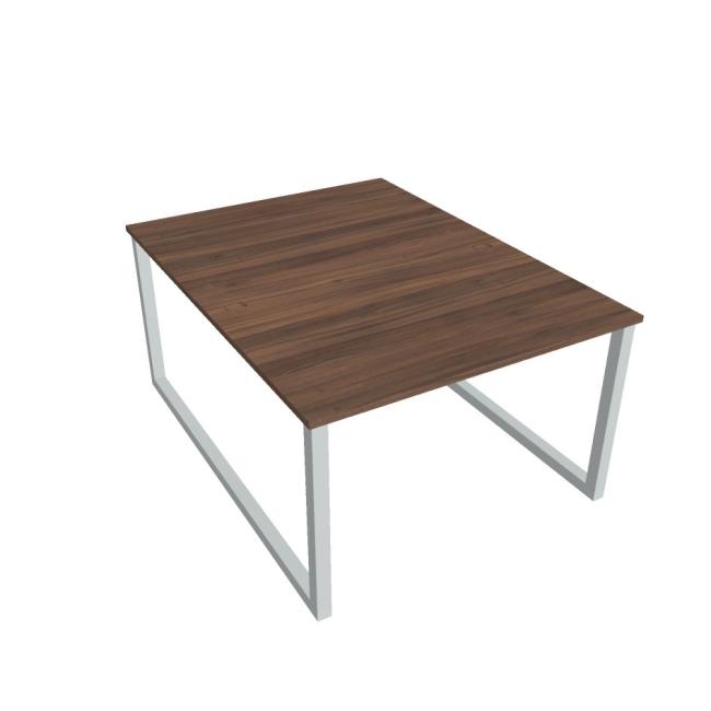 Work table UNI O, 120x75.5x160 cm, walnut/grey